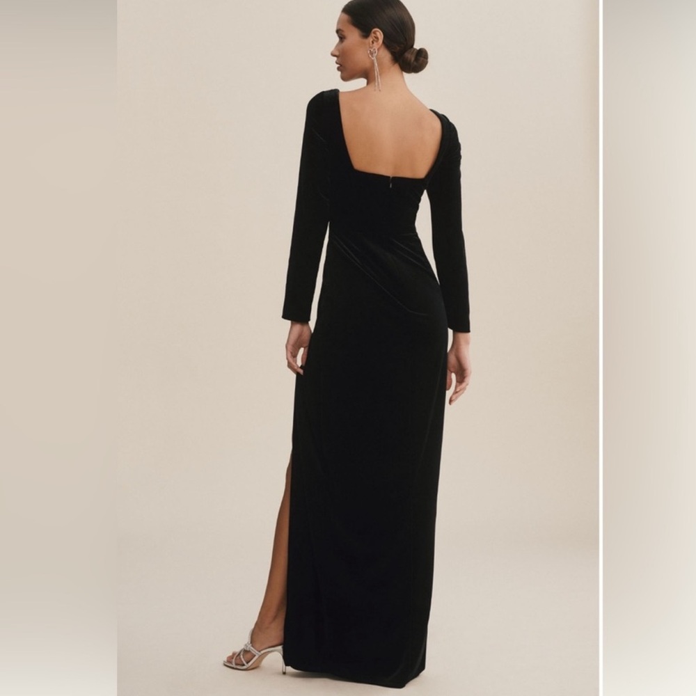 Jenny Yoo 🖤 Black Velvet Gown - Picture 2 of 4